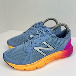 New Balance 690v4 Womens Speed Ride Sz 7 Light Denim/Pink Fade/Or Like New! XLNT